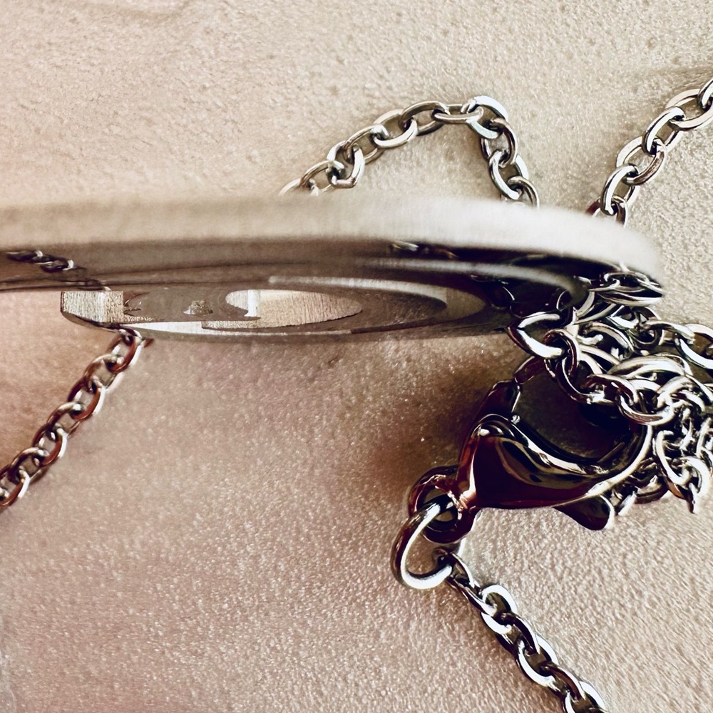Stainless Steel Surfer Necklace Ocean Wave Scene - Picture 7 of 9
